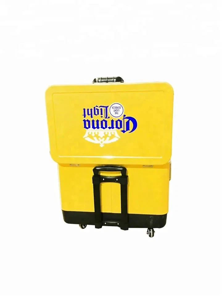 51L Metal Cooler Box With Wheel
